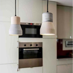 Cement Wood Lamp &Oslash;130 - Kitchen Island Lighting