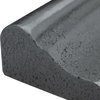 2"x12" Courant Moldura Metallic Trim Wall Tile, Wrought Iron, Onda