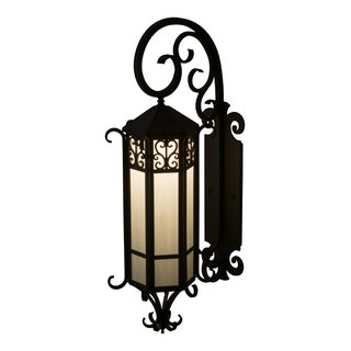 12W Caprice Lantern Wall Sconce - Mediterranean - Outdoor Wall Lights ...