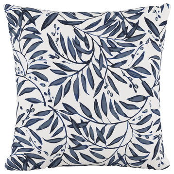 18" Decorative Pillow Polyester Insert, Voysey Vine Blue