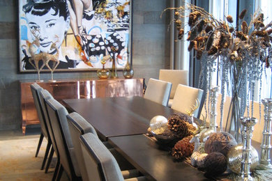 Example of a trendy dining room design in Minneapolis
