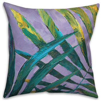 Painted Palms 18x18 Pillow, Green