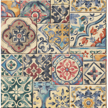 Marrakesh Tiles Multi Mosaic Wallpaper, Bolt