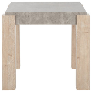 Safavieh Coromio End Table, Light Grey/Natural