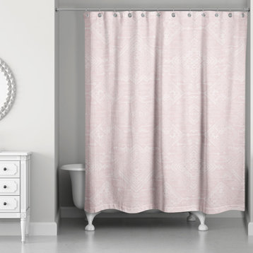 Blush Persian Pattern 71x74 Shower Curtain