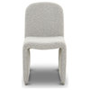 Poly and Bark Sisak Dining Chair, Black & White Boucle