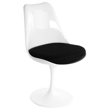 Tulip Armless Chair, Black