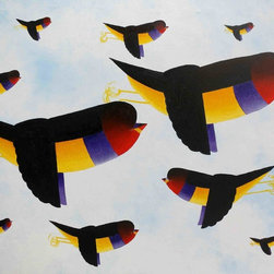 Ten Gould Finch by John Graham - Paintings
