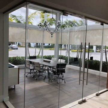 Power Blinds Roller shade installation at Weston