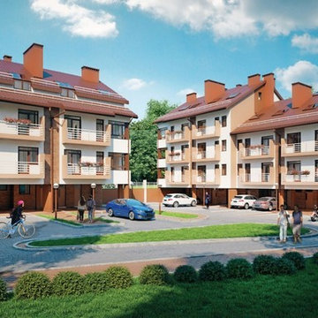 Architectural visualization - Modern Townhouses