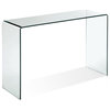 Waterfall Glass Console Table, 30"