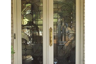 Trendy entryway photo in Houston