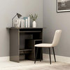 vidaXL Desk Computer Desk Home Office Desk High Gloss Gray Engineered Wood