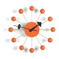 Nelson Ball Clock - Orange - Clocks