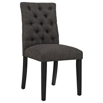 Modway Modway Duchess Fabric Dining Chair, Brown