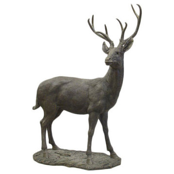 White Tail Deer 64" Garden Animal Statue