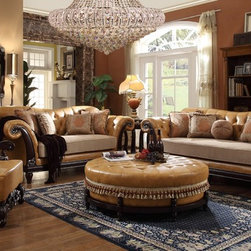 Homey Design Luxurious Venice 3 Piece Living Room Set - Living Room Furniture Sets