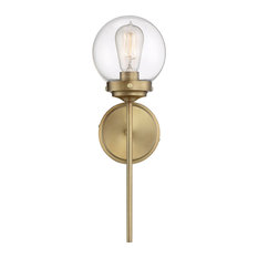 1-Light Wall Sconce, Natural Brass