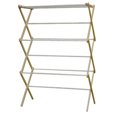 Madison Mill 18 Scotty Folding Wood Clothes Dryer with 10 Coated Rungs, 25'