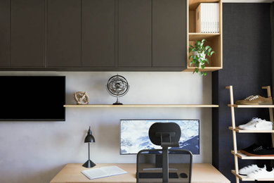 Inspiration for a modern home office remodel in Malaga