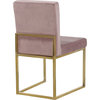 The Dice Dining Chairs, Pink, Velvet, Gold Base (Set of 2)
