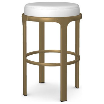 Bar Counter Stool in Gold and White or Black, White, Counter Height