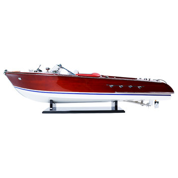 Riva Aquarama Painted With RC Motor Wooden model speedboat