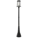 Z-Lite - Z-Lite 574PHMR-564P-BK Millworks - 97" Two Light Outdoor Post Mount - Seek a charming urban village flavor as you compleMillworks 97" Two Li Black Clear Beveled  *UL: Suitable for wet locations Energy Star Qualified: n/a ADA Certified: n/a  *Number of Lights: Lamp: 2-*Wattage:60w Candelabra Base bulb(s) *Bulb Included:No *Bulb Type:Candelabra Base *Finish Type:Black