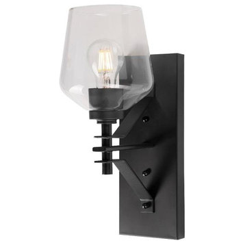 Forte 5743-01-04 Chalice, 1 Light Wall Sconce, Black