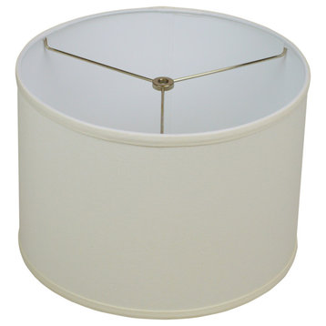 Fenchel Shades 13"x13"x9" Spider Attachment Drum Lamp Shade, Linen Cream