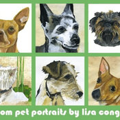 Custom Pet Portrait by lisacongdon on Etsy