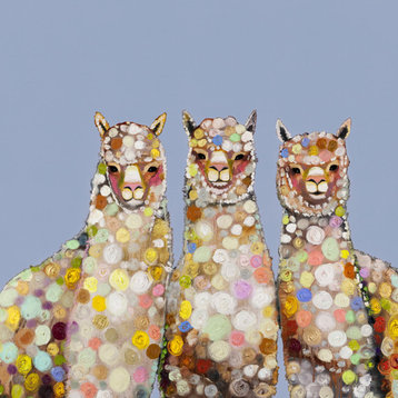 "Alpaca Trio" Stretched Canvas Wall Art by Eli Halpin