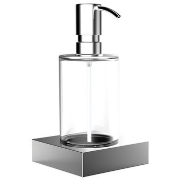 Wall Mounted Clear Crystal Glass Soap Dispenser, Liaison 1821.001.02