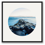 DDCG - Tranquility Circle Print 30x30 Black Floating Framed Canvas - Create a calming coastal oasis with this beach-inspired wall art. This nautical accessory helps make any home a beach house. Made ready to hang for your home, this wall art is durable and lightweight. The result is a beautiful piece of artwork that will add a touch of seaside sentiment to your home.