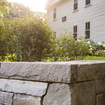 Custom Stone Wall & Lush Garden Project