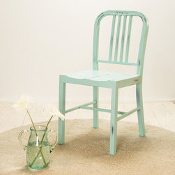 Glitzhome - Set of 2 Vintage Light Metal Chair - Dining Chairs