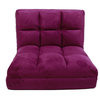 Loungie Micro-Suede Convertible Flip Chair/Sleeper Dorm Couch Lounger, Purple