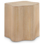Meridian Furniture - Zaire End Table, Natural - Add this Zaire Natural End Table to your room for an instant refresh. Specially designed to garner instant attention from all who behold it, Its unique art deco design and natural wood grain variation make it a focal point from all angles. Constructed with solid wood and MDF with oak veneers, this end table has a rich natural finish that's modern, elegant, and sleek, making it a contemporary charmer in your living room or elsewhere.