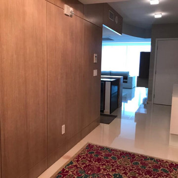 Custom Project. Woodwork, Millwork, Upholstery. Brickell Bay, FL