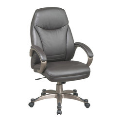 Espresso Leather Office Chairs - Office Chairs