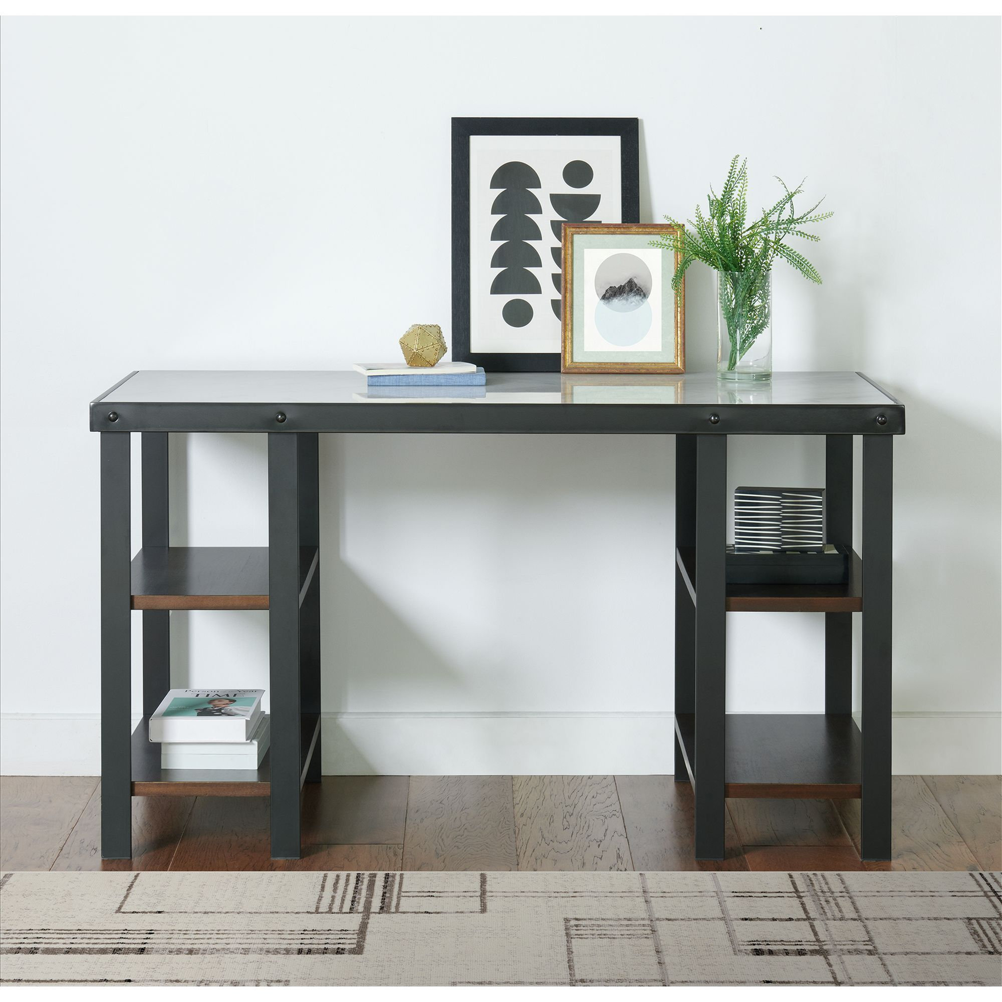 Jolene Desk With White Marble Top
