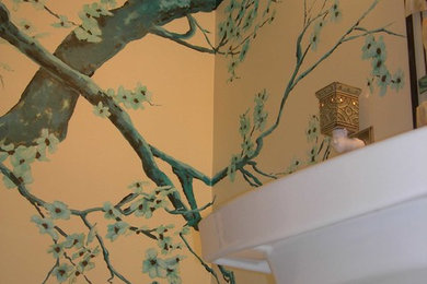 Bathroom tree mural project