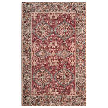 Safavieh Classic Vintage Collection CLV302 Rug, Red/Multi, 3' X 5'