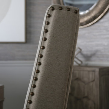 Cream Inspired Foyer, Dining, & Living Room