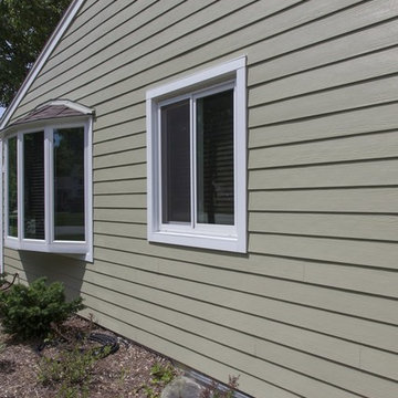 Heathered Moss Hardie Plank Siding in Warrenville Illinois