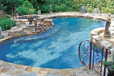 Design ideas for a traditional pool in Charleston.