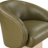 Gibson Black Faux Leather Swivel Accent Chair, Olive