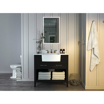 Hayley Bathroom Vanity Set, Black Onyx, 36"