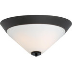 Nuvo Lighting - Nuvo Lighting 60/6352 Nome 2 Light 16-7/8"W Flush Mount Ceiling, Mahogany - Features Crafted from metal and glass Includes frosted glass shade Requires (2) 60 watt medium (E26) bulbs CUL rated for dry locations Includes 1 Year manufactures warranty Dimensions Height: 7-1/8" Width: 16-7/8" Product Weight: 9.6 lbs Electrical Specifications Bulb Shape: A19 Bulb Base: Medium (E26) Number of Bulbs: 2 Bulbs Included: No Watts Per Bulb: 60 watts Wattage: 120 watts Voltage: 120 volts