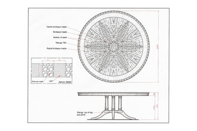 Bespoke dcircular dining table